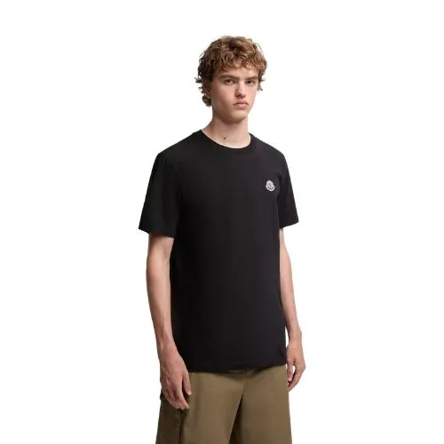 Moncler Logo Patch Cotton T-Shirt